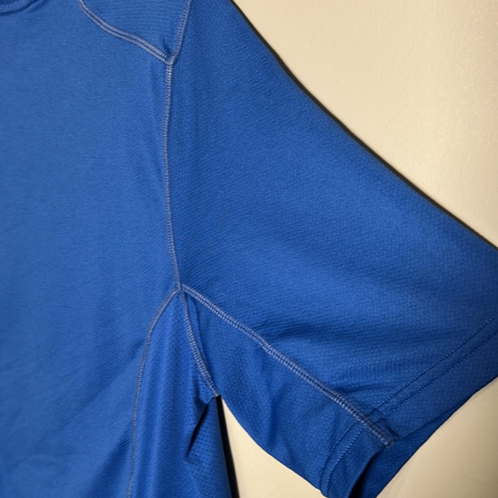 Nike Fit Dry Blue and Yellow Performance Quick Dry Short Sleeve Shirt Sz Large - Picture 10 of 13
